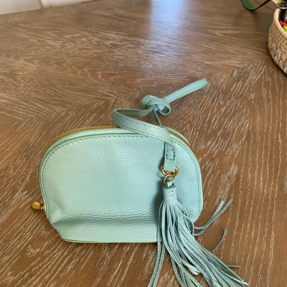 HOBO Light Green Crossbody Bag with Tassel - Picture 3 of 4